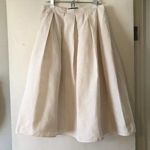 Lord & Taylor Cream / Ivory Midi Skirt, Size 6